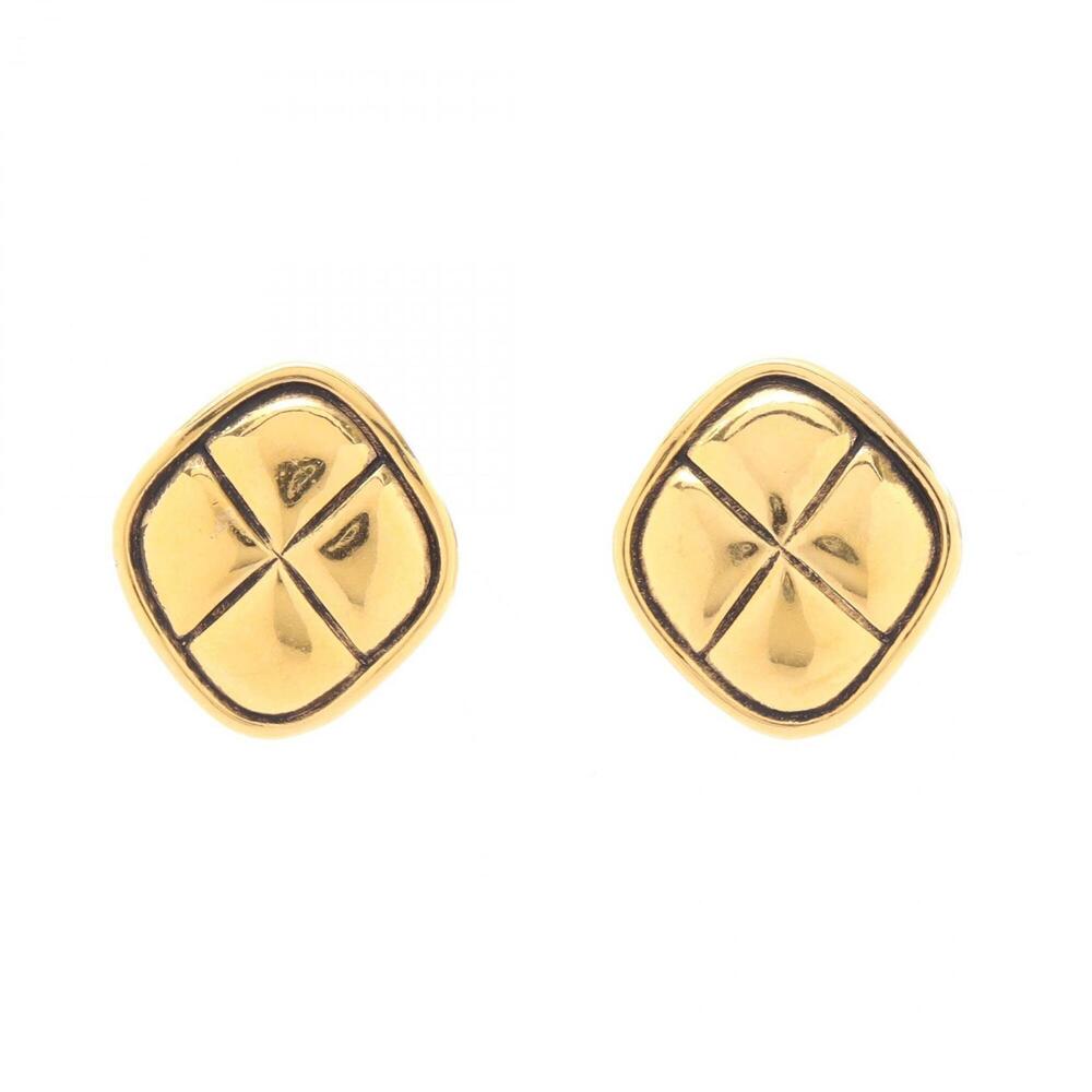 CHANEL Gold Diamond Earrings
